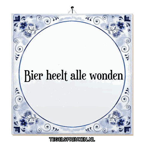 Bier Heelt Alle Wonden Tile Sticker