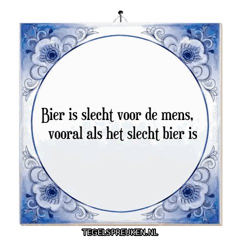 Bier Is Slecht Voor De Mens Tile Sticker