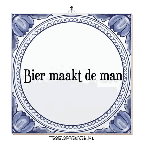 Bier Maakt De Man Tile Sticker