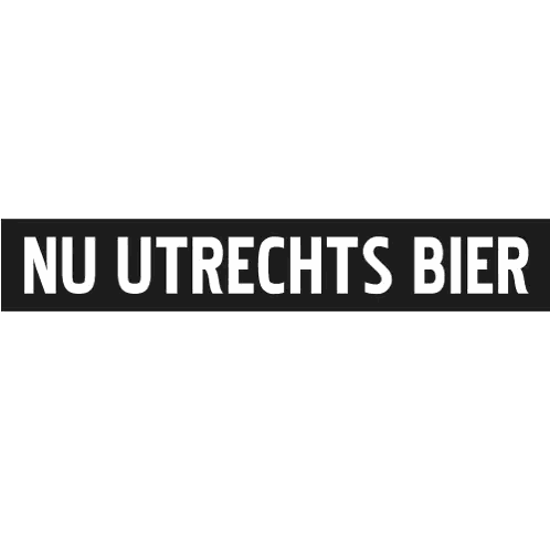Bier Nu Utrecht Logo In Black And White Sticker