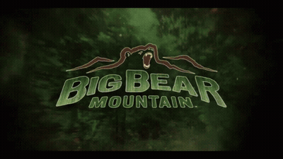 Big Bear Mountain Sign With Ghost GIF