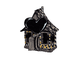 Big Black Heart House Hug GIF