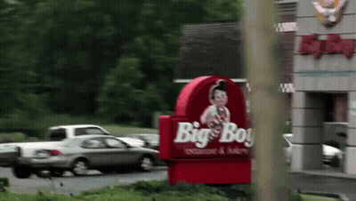 Big Boy Restaurant And Bakery Sign GIF