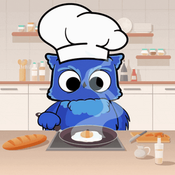 Big Brain Cooking Egg Dog GIF