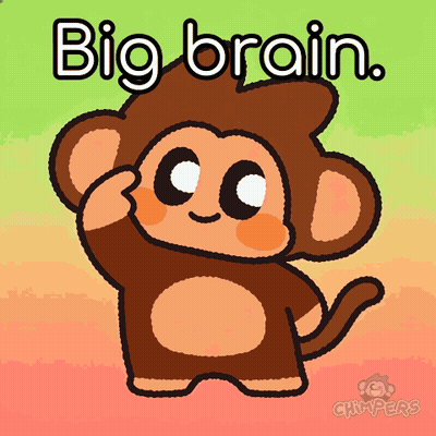 Big Brain Monkey GIF