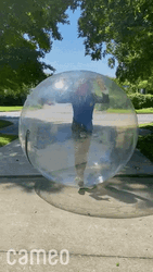 Big Bubble Cameo Boy Walking  GIF