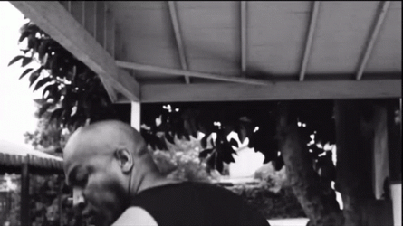 Big Bully Deebo Approaching Slender Guy GIF