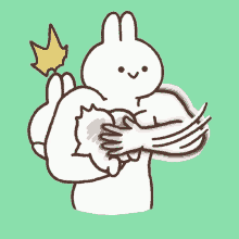 Big Bunny Spanking Small Bunny GIF
