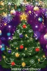 Big Christmas Tree Christmas Blessings GIF