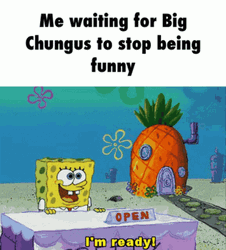 Big Chungus Waiting To Stop Being Funny GIF