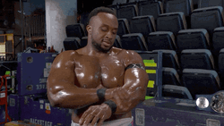 Big E Rubbing Lotion On Body GIF