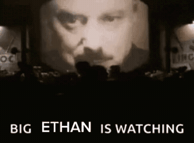 Big Ethan Is Watching Black And White Photo GIF