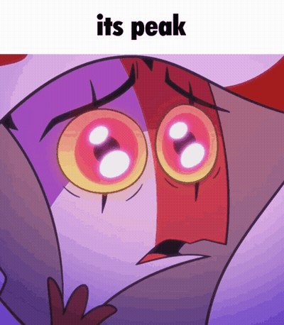 Big-Eyed Cartoon Saying Its Peak GIF
