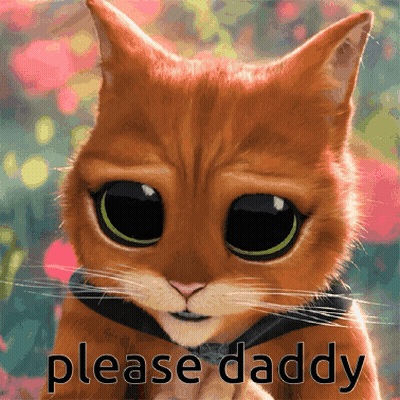 Big Eyed Cat Saying Please Daddy GIF