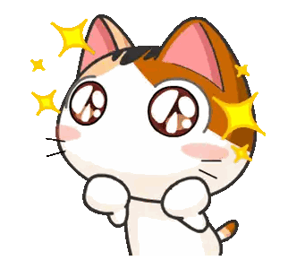 Big-Eyed Cat With Stars Sticker