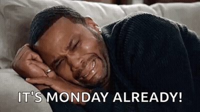 Big-Eyed Red-Mouthed Cat Saying What It's Monday Already GIF