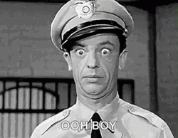 Big Eyes Barney Fife Ohh Boy GIF