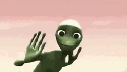 Big Eyes Dancing Alien GIF