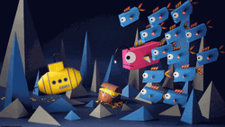 Big Fish Staring At A Submarine GIF