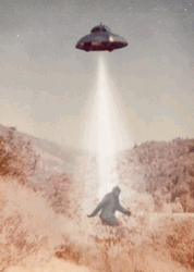 Big Foot Catched By Ufo GIF