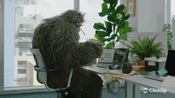 Big Foot Working In Office GIF