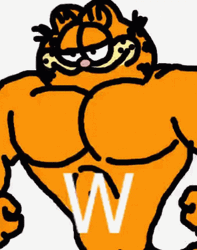 Big Garfield With Muscle GIF