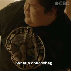 Big Guy Saying Douchebag GIF
