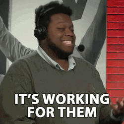  Big Guy With A Headset Its Working For Them  GIF