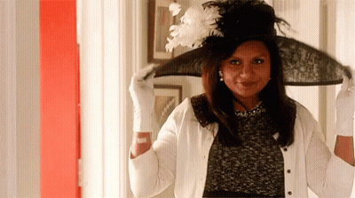 Big Hat Mindy Kailing GIF