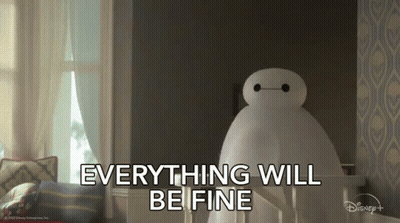 Big Hero 6 Says Everything Will Be Fine While Standing In A Living Room GIF