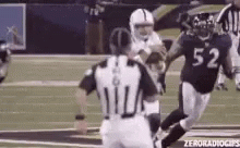 Big Hit Forceful Take Down Football Game GIF