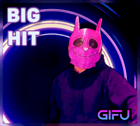 Big Hit Stickup Boy Punching Vinyl GIF