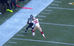 Big Hits Football Aggressive Sideline Push GIF