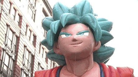 Big Inflatable Goku Meme GIF
