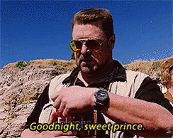 Big Lebowski Walter Sobchak Goodnight Sweet Prince GIF