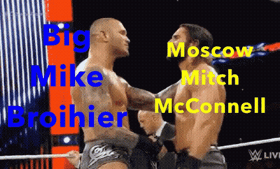 Big Mike Brohier And Moscow Mitch McConnell Wrestling GIF