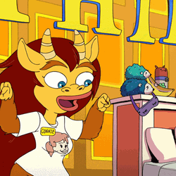 Big Mouth Excited Connie Celebrating GIF