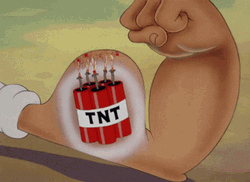Big Muscle Popeye Tnt GIF