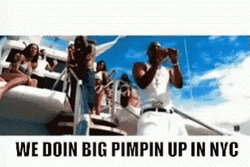 Big Pimpin Up In NYC GIF