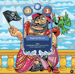 Big Pirate Holding A Mini Jolly Roger GIF