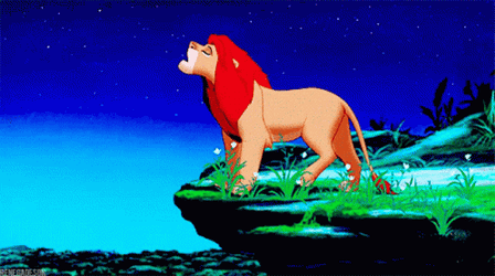 Big Sigh Sleepy Lion GIF