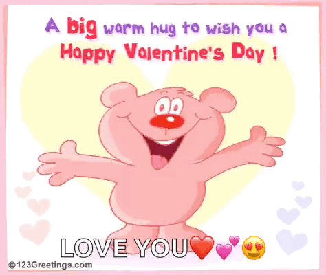 Big Warm Hug For Valentines Day GIF