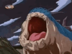 Big Worm Gaping Mouth Godzilla Animation GIF