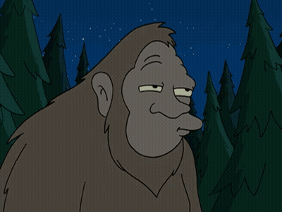 Bigfoot Standing In Forest GIF