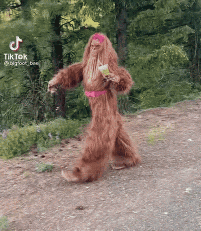 Bigfoot With Beard On Purple GIF