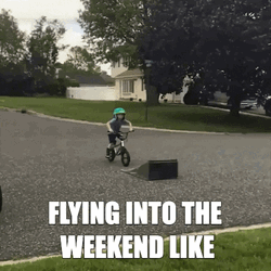 Bike Jumping Flying To The Weekend