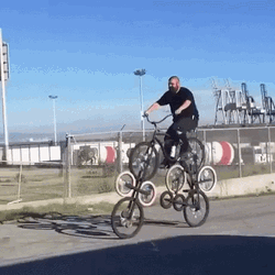 Bike Riding Art Bike 10 Wheels GIF