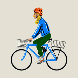Bike Riding Old Bike Model Artwork GIF