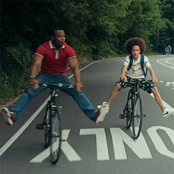 Biking Stunt On City Road GIF