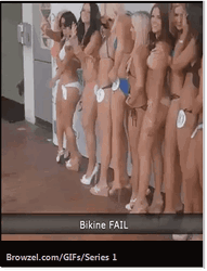 Bikini Model Fail